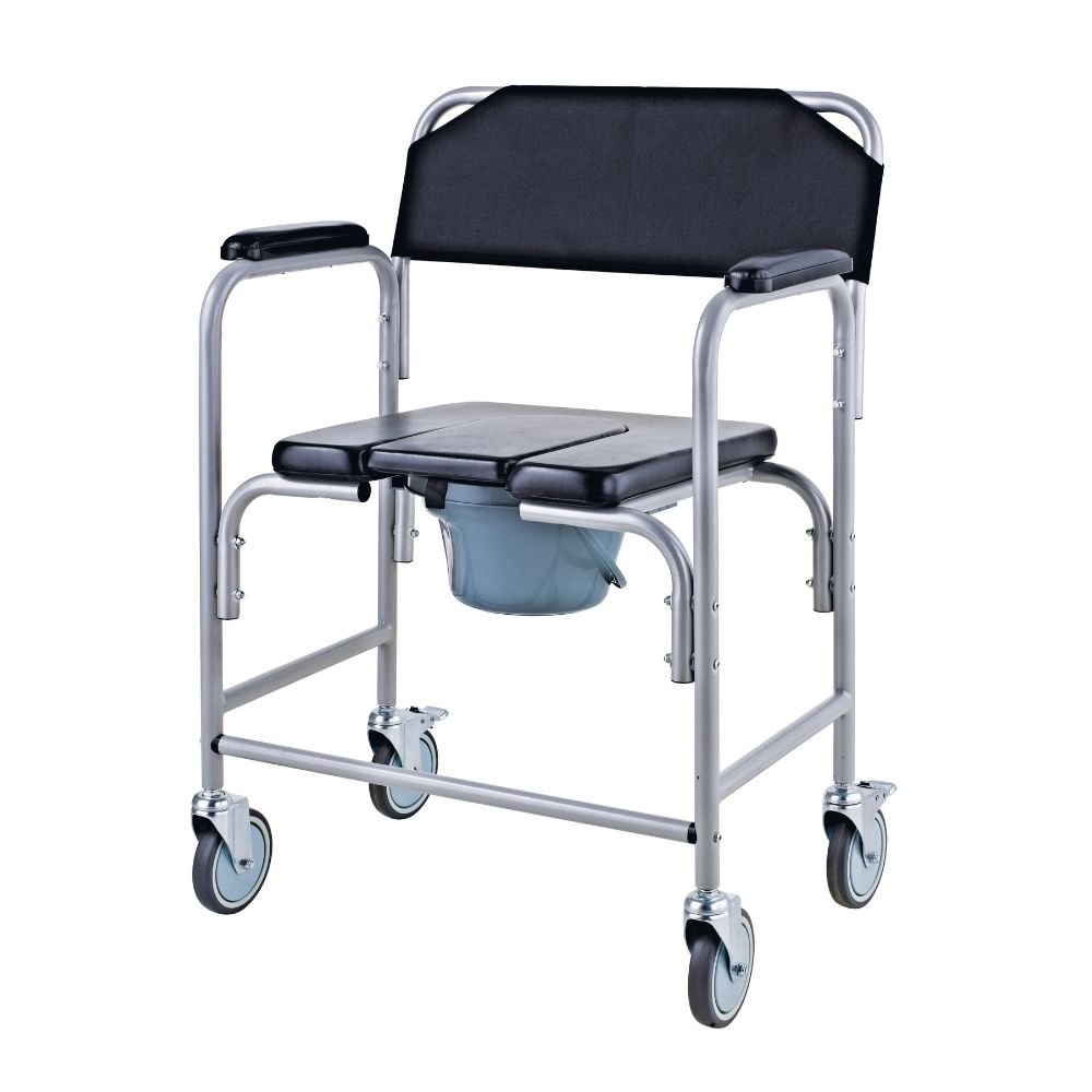 Comfortable Commode Chair with 5" Wheels